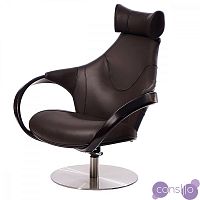 Кресло Apriori R темно-коричневое с венге
