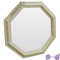 Зеркало восьмиугольное бежевое с резьбой Cozy beige