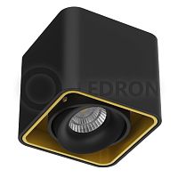 Светильник накладной TUBING Black-Gold Ledron регулируемый LED