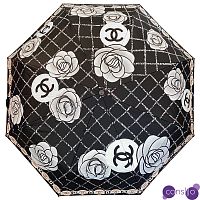Зонт раскладной CHANEL дизайн 004 Черный цвет