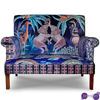Диван Ardmore Design Sabie Sofa in Tanzanite Синий Тропический Орнамент