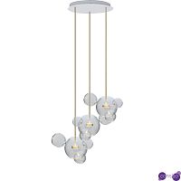 Подвесной дизайнерский светильник Bolle by Giopato & Coombes (3 плафона, круглое крепление)