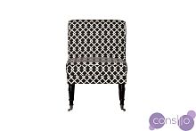 Кресло черно-белое (лён) DY-734