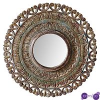 Зеркало в резной раме Manjula Grey Mango Carved Mirror