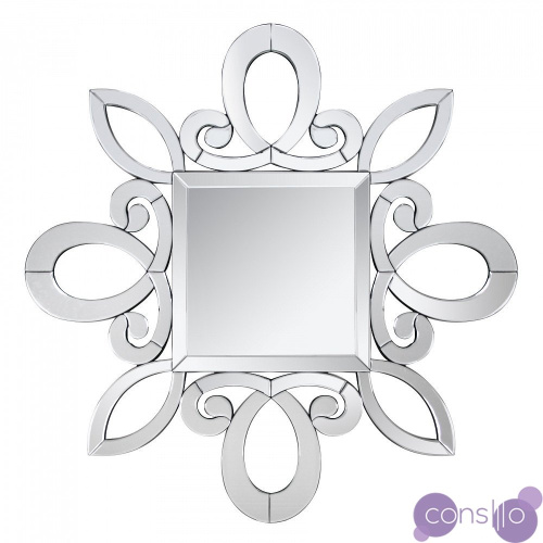 Зеркало большое венецианское квадратное в фигурной раме Freddo Зеркало большое венецианское квадратное в фигурной раме Freddo