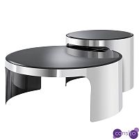 Комплект кофейных столов Eichholtz Coffee Table Piemonte Set of 2 stainless steel