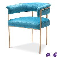 Стул Philipp Plein Dining Chair Monogram Голубой