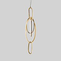 Люстра Vertical Gold Oval Rings Chandelier