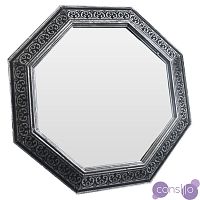 Зеркало восьмиугольное черное с орнаментом Publius