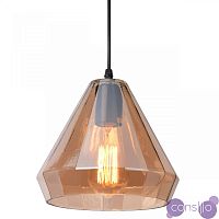 Подвесной светильник faceted cone Amber glass pendant lamp