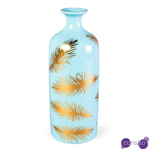 Ваза Gold feathers on blue Vase 30