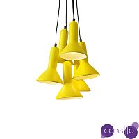 Подвесной дизайнерский светильник TORCH S1 by Sylvain Willenz (желтый, 6 плафонов)