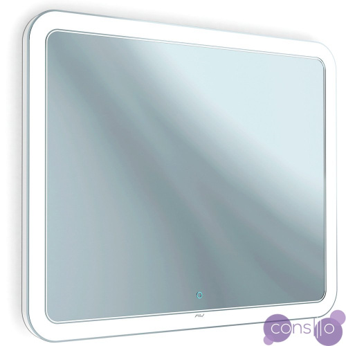 Зеркало в ванную с подсветкой белое 80х80 см Vanda Lux