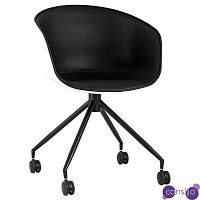 Офисное кресло из пластика с мягким сиденьем Eggshell Black