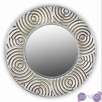 Круглое зеркало настенное серебро PENUMBRA