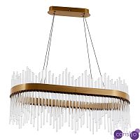 Овальная светодиодная люстра Flutes с Хрустальными вставками