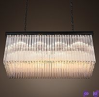 Подвесной дизайнерский светильник 1930S Astor Crystal Rectangular Chandelier 40" by Restoration Hardware