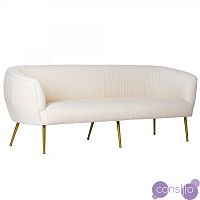 Софа Souffle Settee Leather ivory leather designed by Kelly Wearstler
