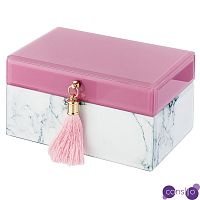 Шкатулка Pink Glass Imitation Marble Box