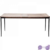 Обеденный стол деревянный прямоугольный на металлических ножках 180 см Epoca
