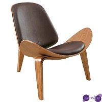 Дизайнерское кресло Shell Chair CH07 Экокожа