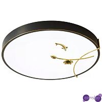 Круглый потолочный светильник Gold Fish Round Ceiling Lamp Black Черный
