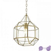 Подвесной светильник Glass & Metal Cage Pendant Gold
