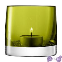 Подсвечник стеклянный зеленый для чайной свечи Light colour, 8,5 см