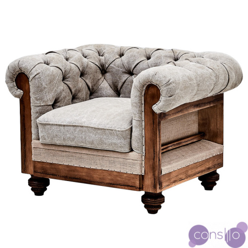 Кресло Deconstructed Chesterfield Armchair Gray