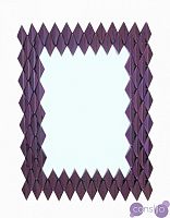 Зеркало настенное прямоугольное в фиолетовой раме Leron