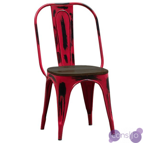 Кухонный стул Tolix Marais Chair Vintage Red Wood designed by Xavier Pauchard in 1934