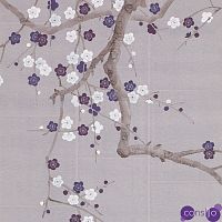 Обои ручная роспись Plum Blossom Lavender on Rich Mauve India tea paper
