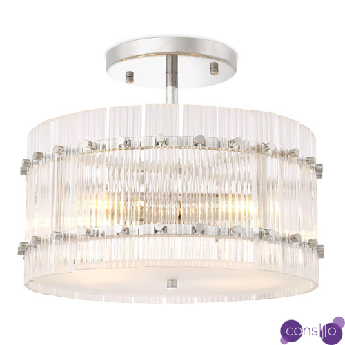 Потолочный светильник Eichholtz Ceiling Lamp Ruby Round Nickel