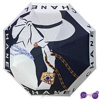 Зонт раскладной CHANEL дизайн 001 Синий цвет