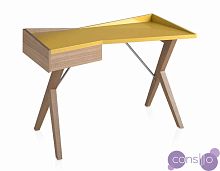Письменный стол с ящиком деревянный с желтым Comodidad от Angel Cerda