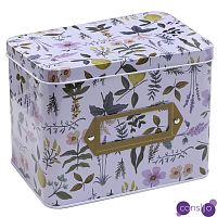Шкатулка металлическая Herbs and Flowers Colorful Metal Tea Box