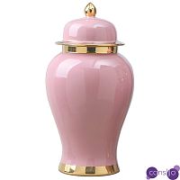 Китайская чайная ваза с крышкой Розовый цвет
