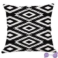 Декоративная подушка Black and White Pattern #5