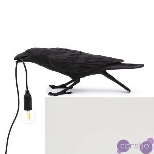 Настольная лампа Seletti Bird Lamp Black Playing designed by Marcantonio Raimondi Malerba