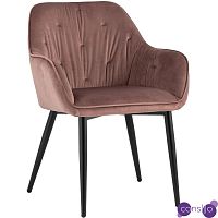 Стул CHANTAL Chair капитоне Пыльно-Розовый Велюр