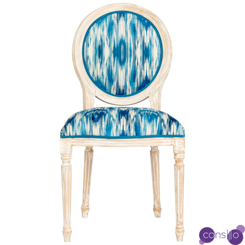 Стул с голубым узором Ikat Pattern