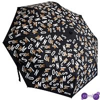 Зонт раскладной MOSCHINO дизайн 003 Черный цвет