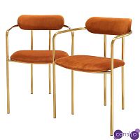 Комплект из двух стульев Eichholtz Dining Chair Singer set of 2 orange