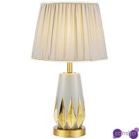 Настольная лампа с абажуром Femia Grey Gold Table Lamp
