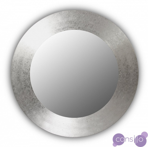 Круглое зеркало настенное серебро BRILLIANCE