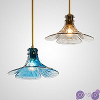Дизайнерский подвесной светильник из цветного стекла в виде цветка FLEUR B