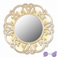 Золотое зеркало круглое настенное TIFFANY