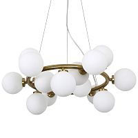 Кольцевая люстра с белыми стеклянными  плафонами в форме шара Berries Chandelier