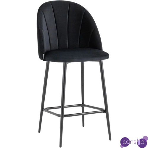 Барный Стул Balsari S Chair Черный Велюр