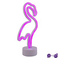 Настольная лампа Неоновый розовый фламинго